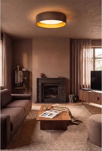 BRILAGI-LED Stropné svietidlo VELVET SIMPLE LED/36W/230V 3000K pr. 55 cm hnedé/zlaté