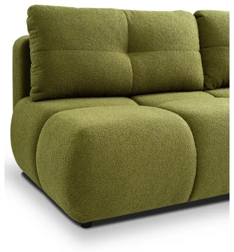 Rozkladacia trojmiestna pohovka NUORO so úložným priestorom, zelená