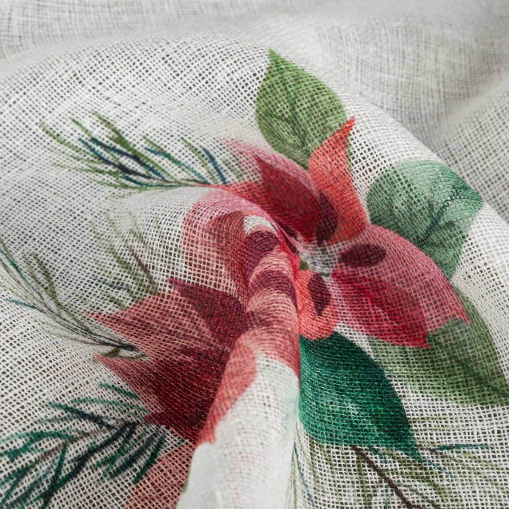 KRÁTKA VIANOČNÁ ZÁCLONA NA PÚTKACH XMAS3 60X150 CM VZOROVANÁ