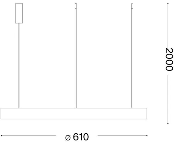 Ideal Lux - LED Stmievateľný luster na lanku GEMINI LED/48W/230V pr. 61 cm zlatá