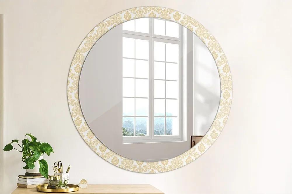 Okrúhle ozdobné zrkadlo Barokový damask fi 100 cm