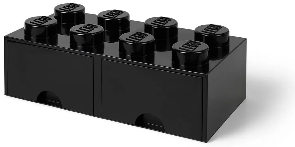 Čierny úložný box s dvoma zásuvkami LEGO®