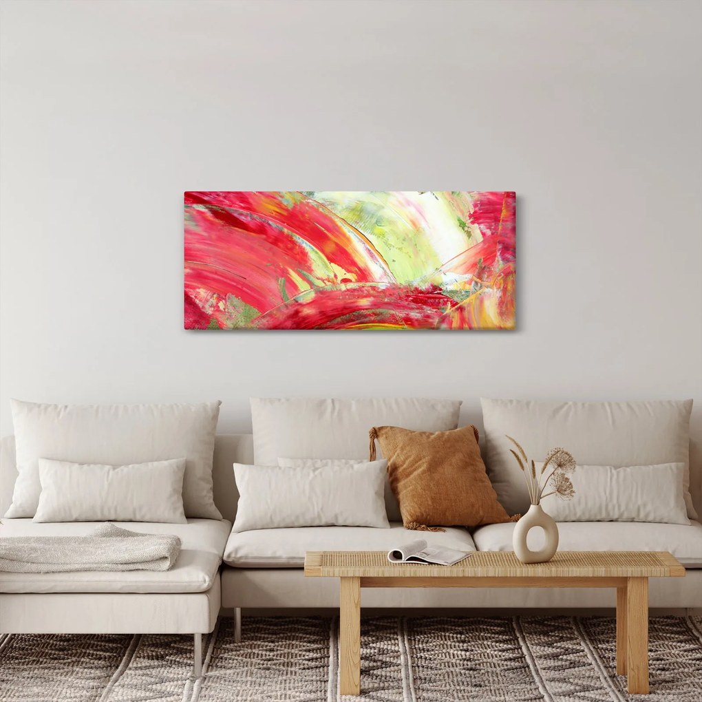 Obraz abstrakcie - maľba (120x50 cm)