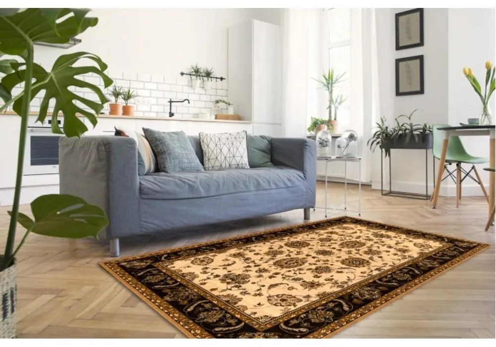 Vlnený kusový koberec Tari hnedý 170x235cm