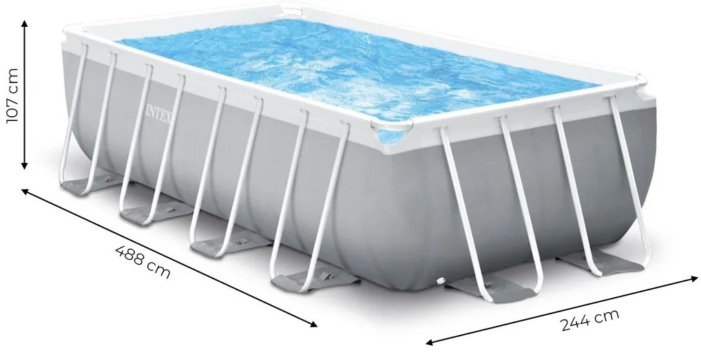 Záhradný bazén Intex 488x107 cm - 26792 filtrácia + rebrík + kryt