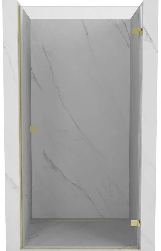 Mexen, Mexen Lunar-B výklopné pravé sprchové dvere 85 cm, transparentné, zlaté - 832-085-000-50-00-P