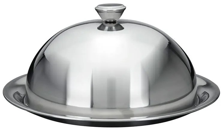 Kovový podnos s vekom 24 cm