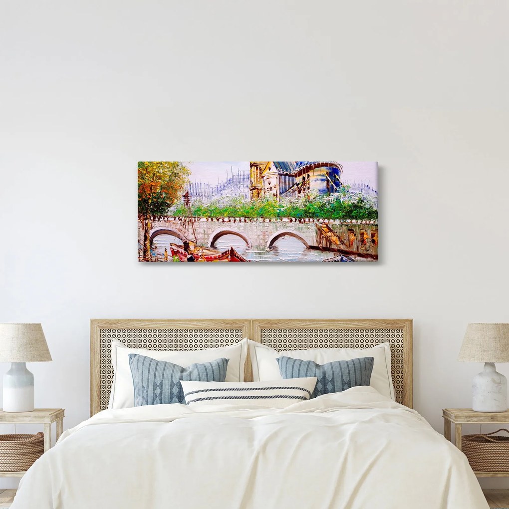 Obraz - Olejomaľba mesta (120x50 cm)