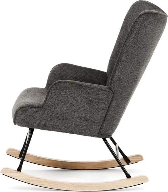 Autronic, AK-373 GREY2, Moderné hojdacie kreslo v elegantnom sivom prevedení