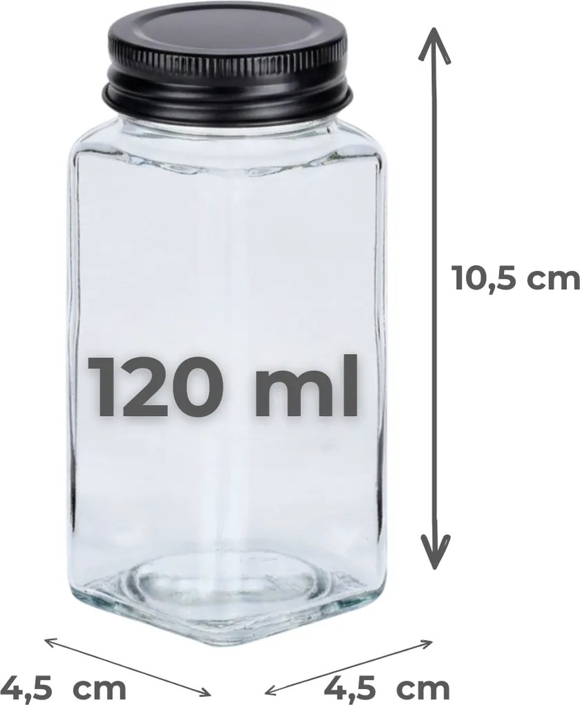 VILDE Hranatá korenička s čiernym viečkom BLACKEMBER, 120ml (1ks)
