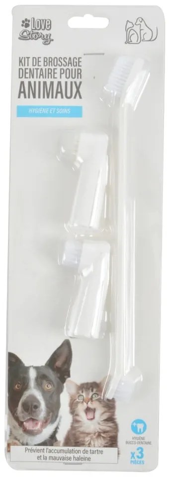 Zubné kefky pre domáceho miláčika v súprave 3 ks – Love Story
