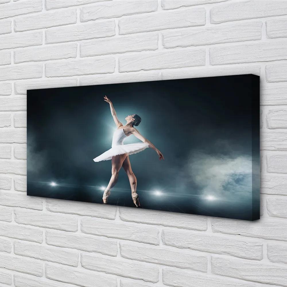 Obraz canvas Biely balet šaty žena 120x60 cm