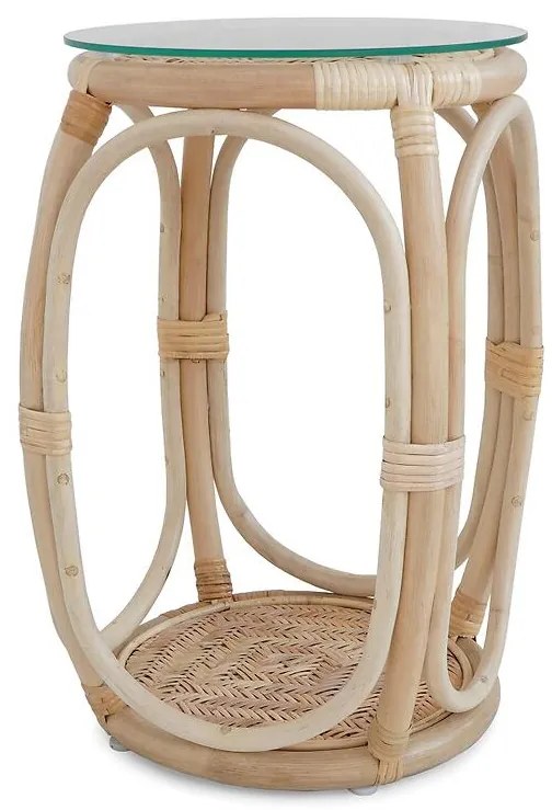 Stolík Quincy oválny z prírodného ratanu