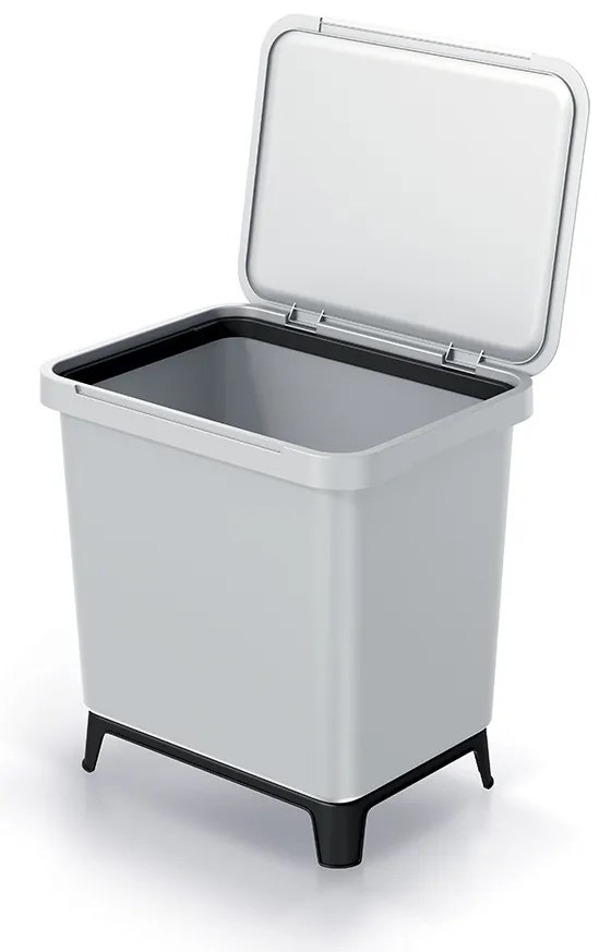 Odpadkový kôš, 29 l, svetlo sivá