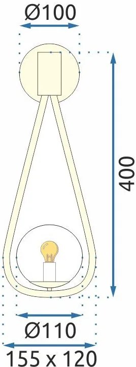 Toolight - sklenená nástenná lampa G9 APP603-1W, zlatá, OSW-08996