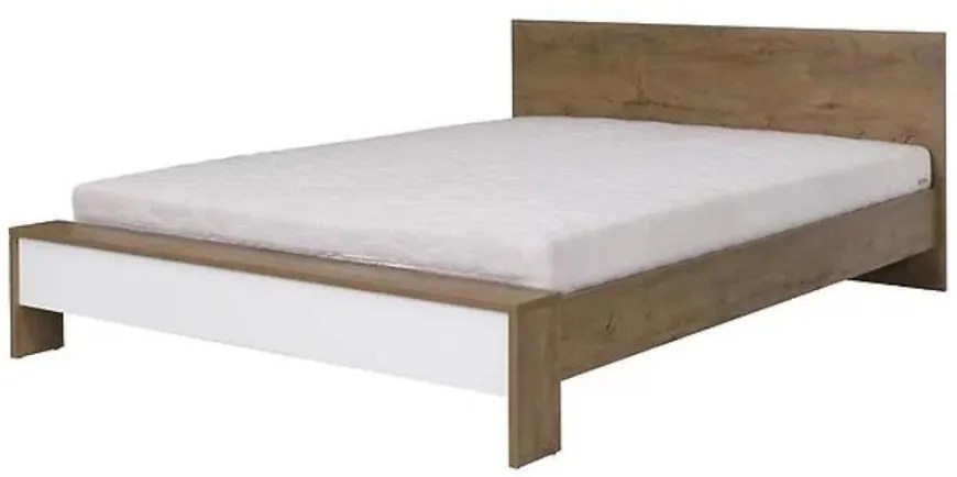 Posteľ Latika dub Burgund/Biela