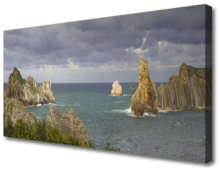 Obraz na plátne More skaly krajina 100x50 cm