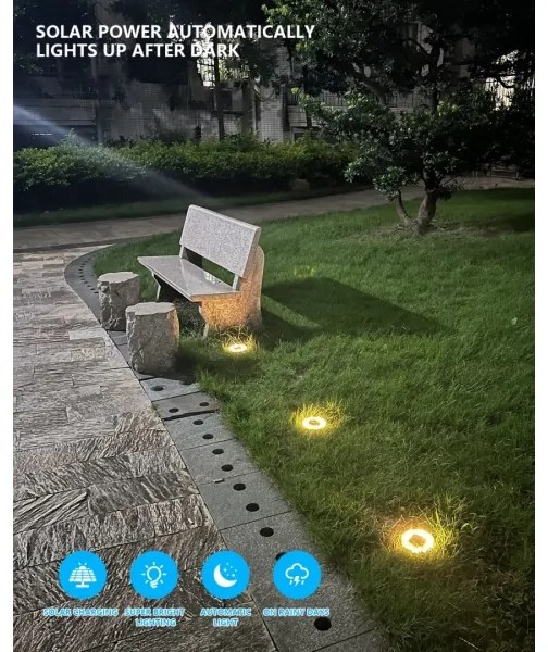 Immax 08496L-SADA 4xLED Vonkajšie solárne osvetlenie so senzorom 0,048W/2V IP68