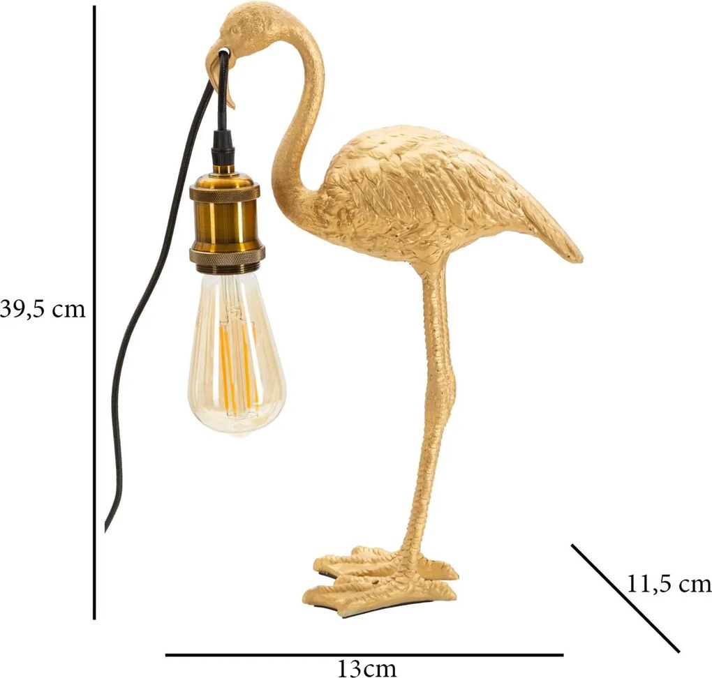 Stolná lampa Flamingo 39,5 cm zlatá