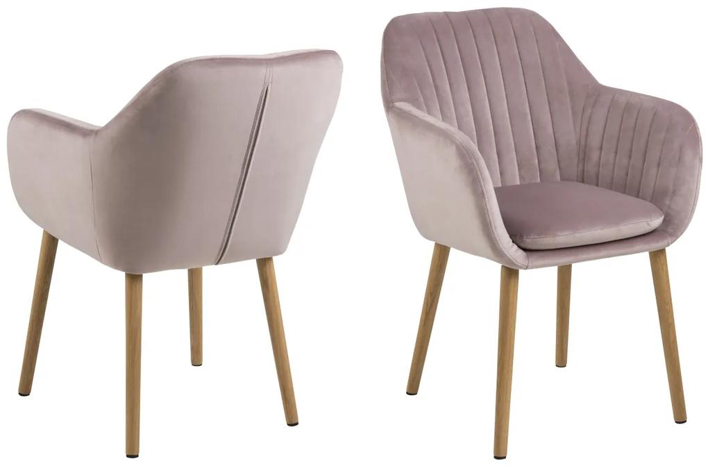 Dizajnová stolička Nashira, svetlo ružová VIC - Skladom na SK