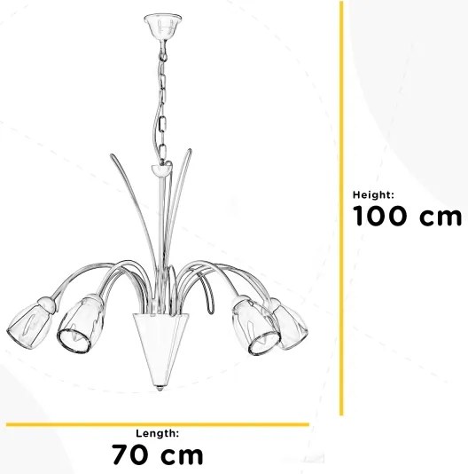 ONLI - Luster na reťazi ANTEA 5xE14/6W/230V