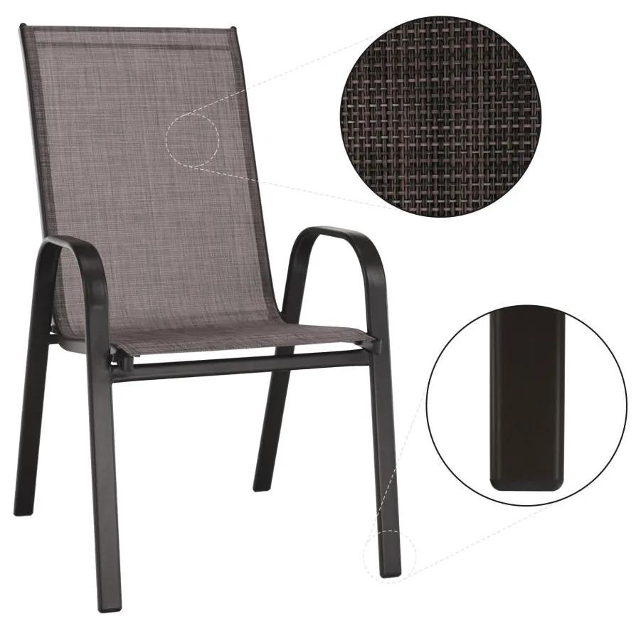 Tempo Kondela Stohovateľná stolička, hnedý melír/hnedá, ALDERA