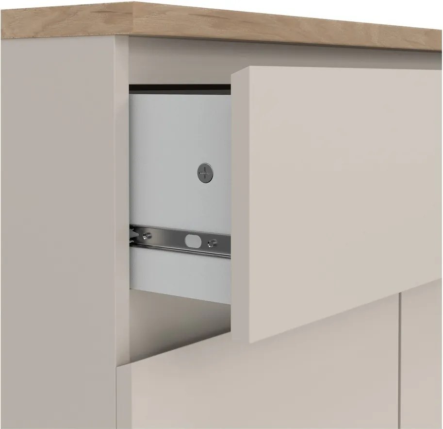 Krémovobiela komoda 80x100x40 cm Naia – Tvilum