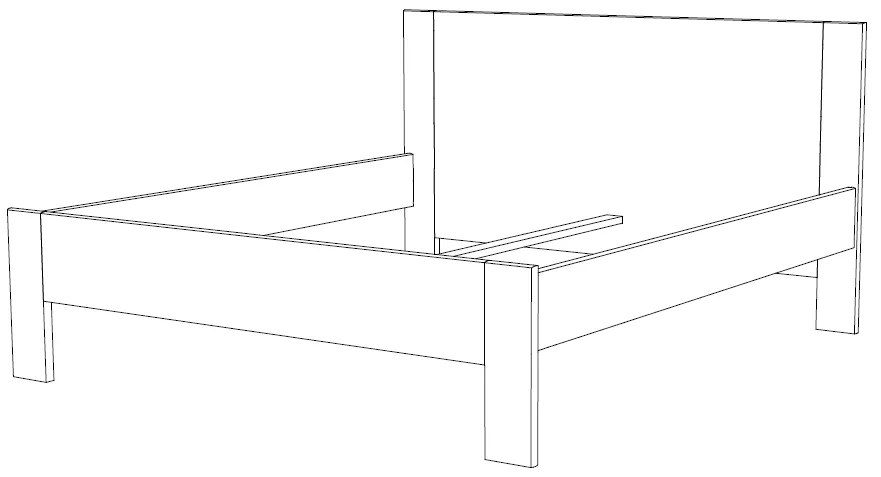 BMB ELLA FAMILY - masívna buková posteľ 120 x 200 cm, buk masív