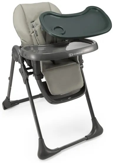 KINDERKRAFT - Detská jedálenská stolička TUMMIE šedá