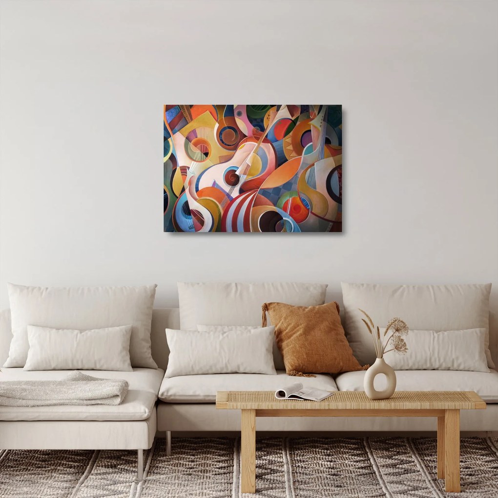 Sklenený obraz - Hudobný abstrakt (70x50 cm)