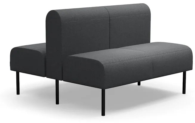 Modulárna pohovka VARIETY, 2 miestna, double, látka Blues CSII, antracit