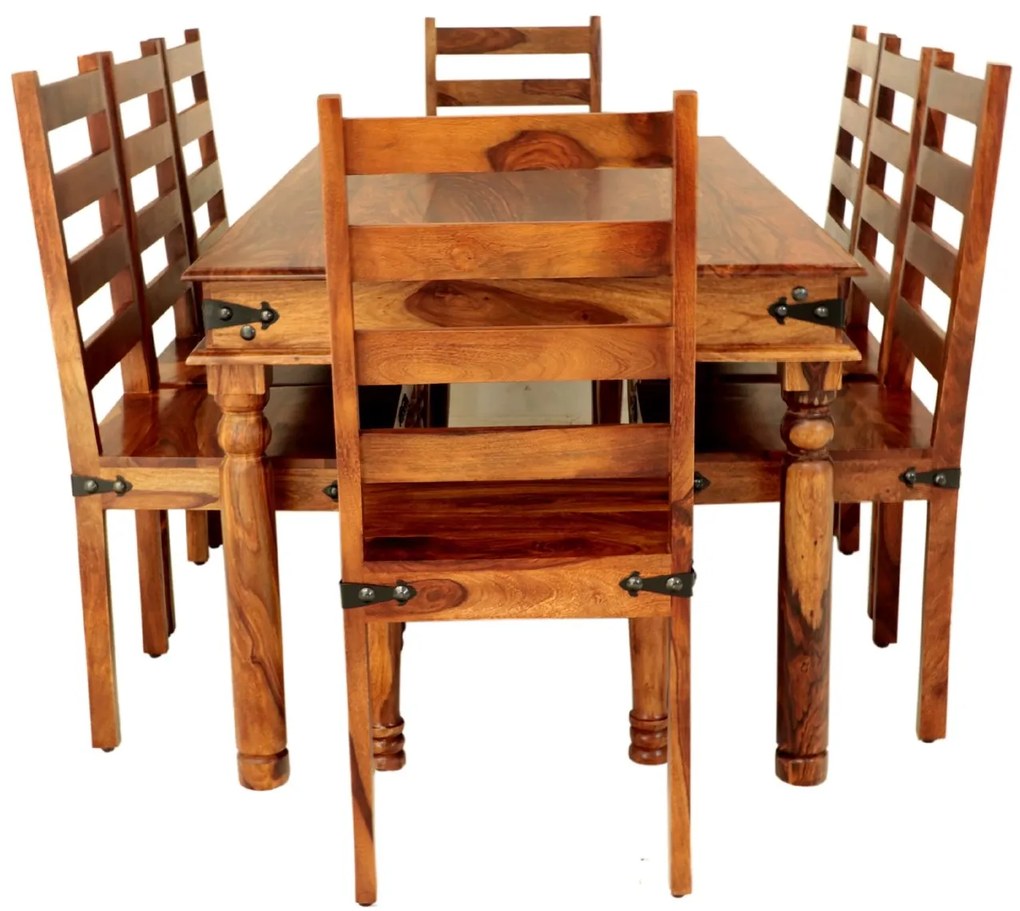 furniture-nabytek.cz - Set jídelní stůl a židle pro 8 osob z indického palisandr