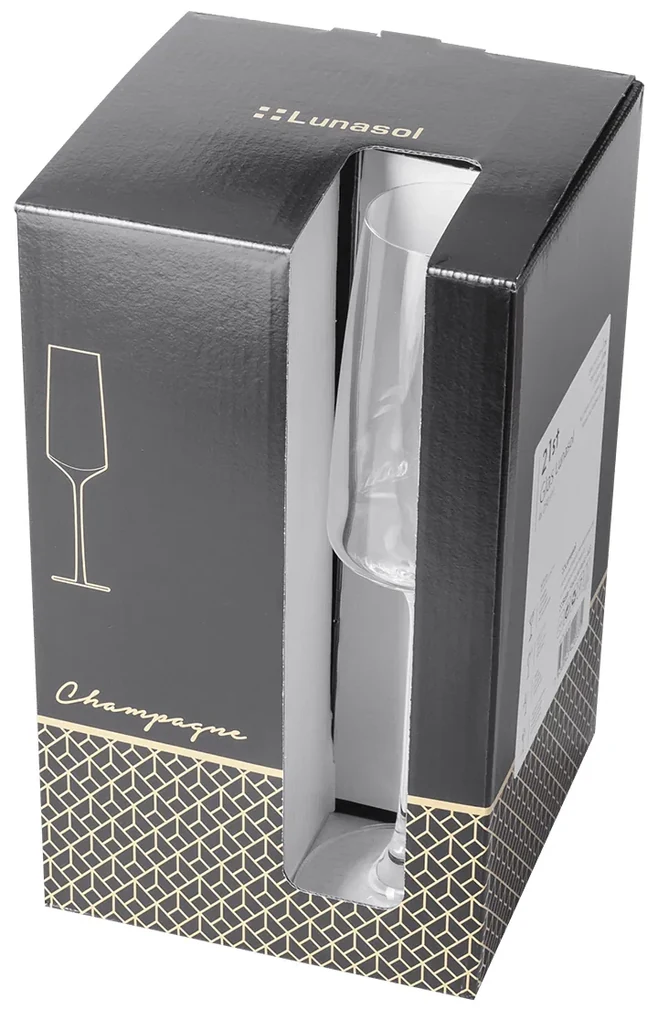 Poháre na šampanské 250 ml set 4 ks - 21st Glas Lunasol META Glass - 322164