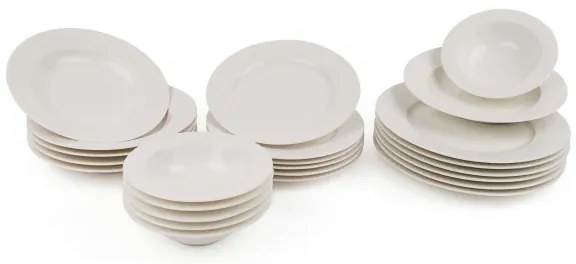24-dielna jedálenská sada, biela/porcelán