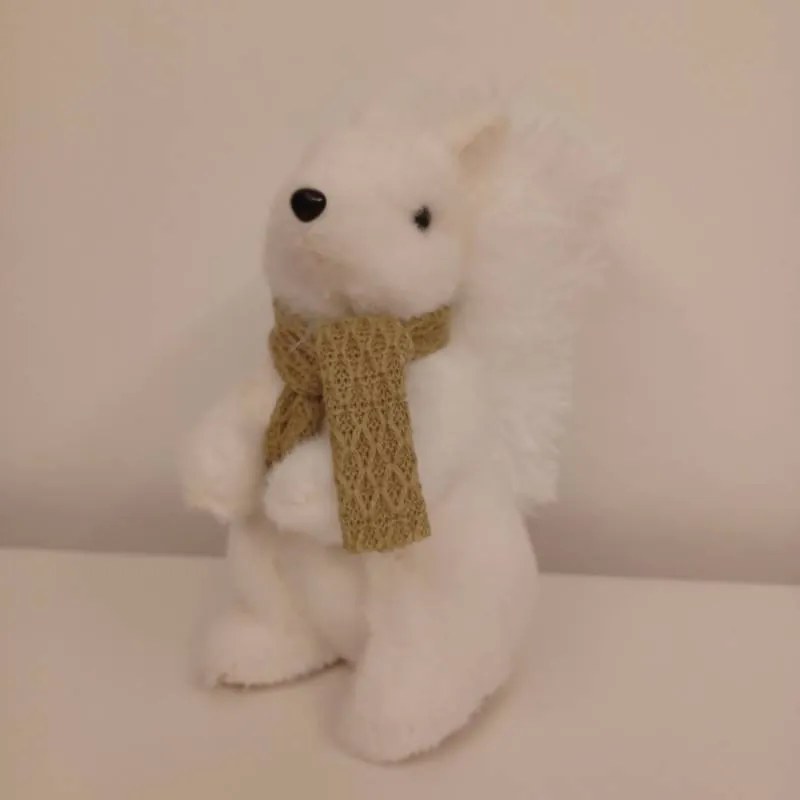 DECOLED Veverička, 14 x 20 x 24 cm, biela