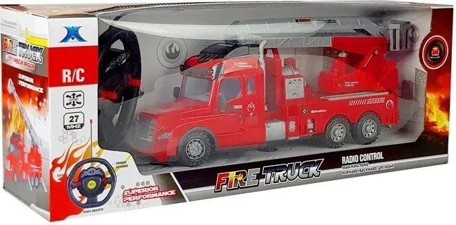 LEAN Toys Hasičský diaľkovo ovládaný mobilný rebrík