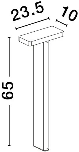 Vonkajšie LED lampa Poet 235 tmavo sivé