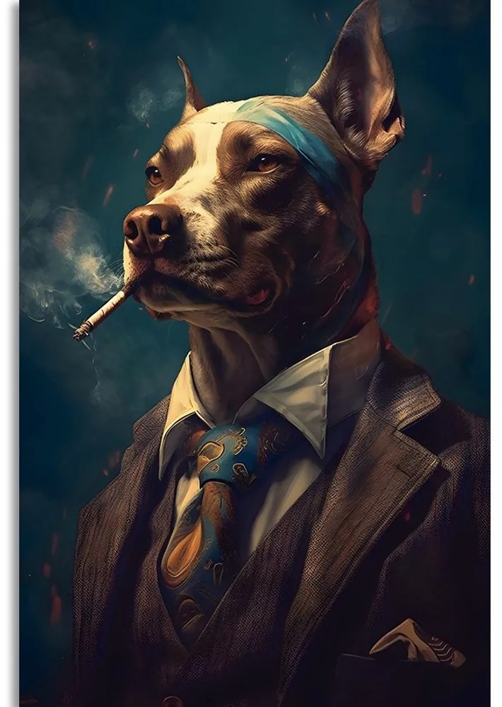 Obraz zvierací gangster pes Varianta: 40x60