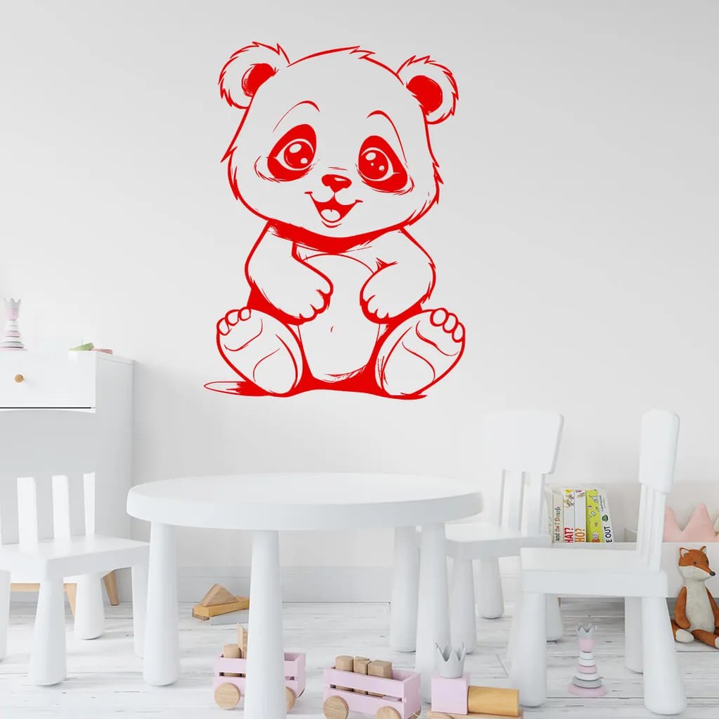 Veselá Stena Samolepka Roztomilý medvedík Farba: modrá, Veľkosť: 100 x 73 cm