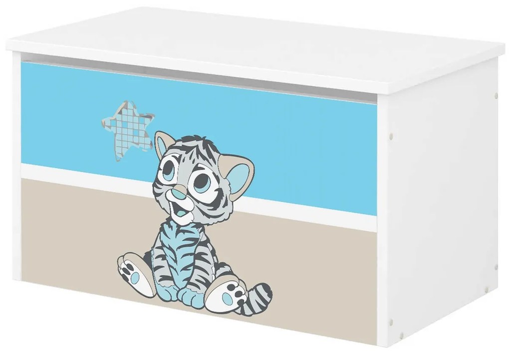 Raj posteli Box na hračky - Tiger biela