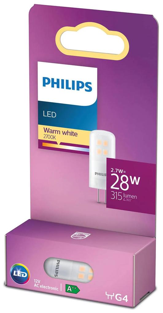Philips kolíková LED G4 2,7W 2.700K matná