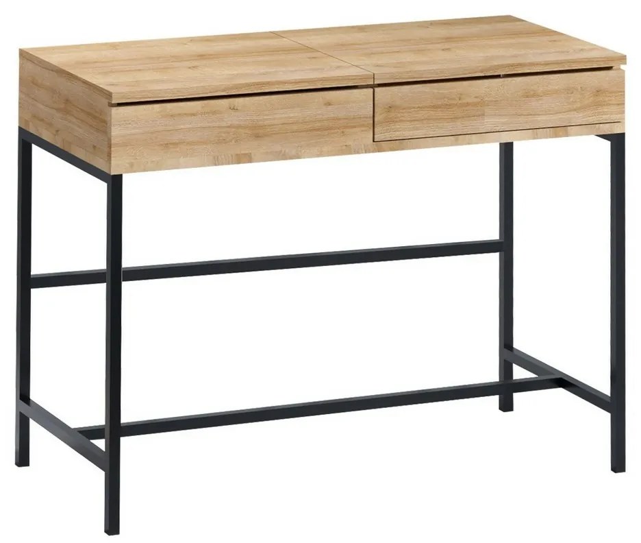 Kozmetický stolík Linda Black and Oak