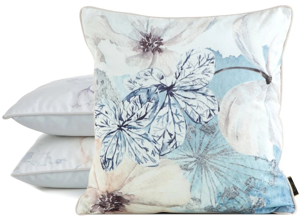 DEKORAČNÁ OBLIEČKA NA VANKÚŠ VELVET 126 45X45 CM KVETY