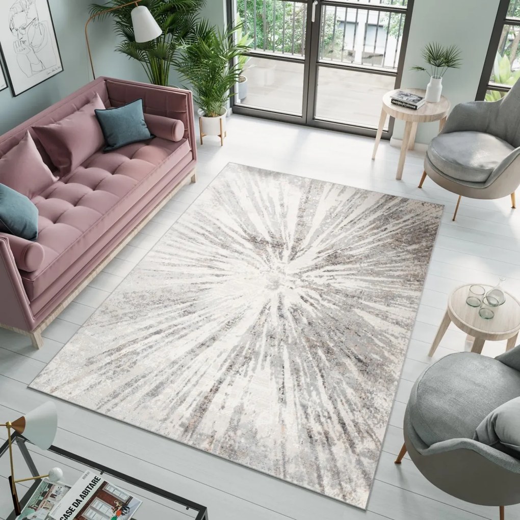 TA Koberec D149A L.GREY VIZON VALLEY Rozmer: 140x200 cm