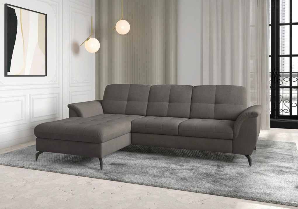 XXXLutz ROHOVÁ SEDAČKA, textil, grafitová Sit & More - Sedačky - 000144013304