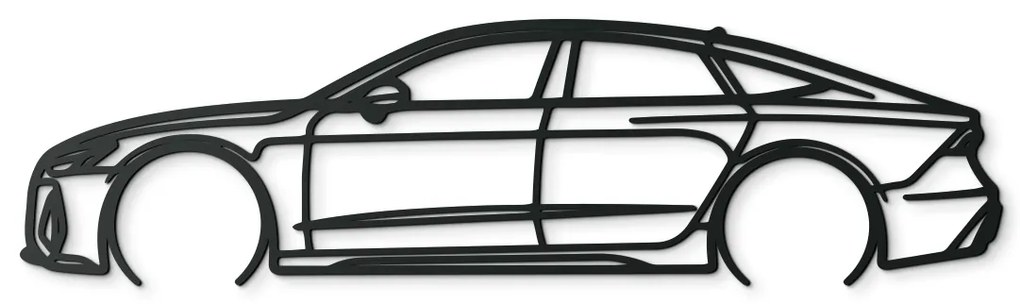 drevko Drevený obraz Audi RS7 Rozmer obrazu: 23 x 86 cm, Farba dekorácie: Čierna