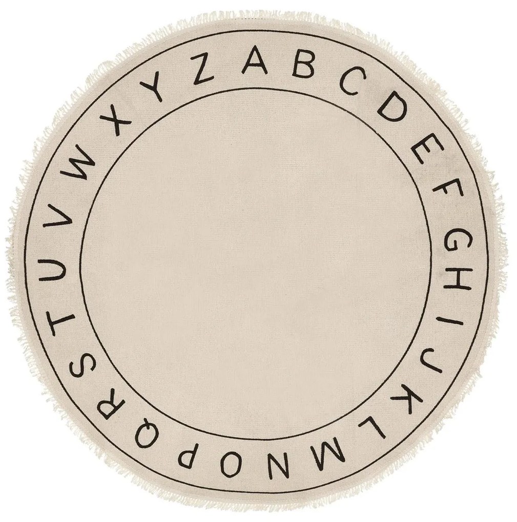 Detský koberec Alphabet krémový