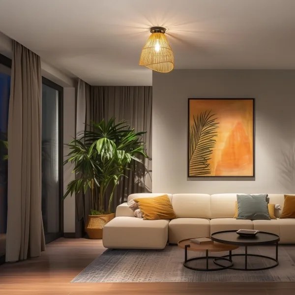 Brilagi - LED Prisadený luster CERIA BOHO 1xE27/40W/230V pr. 30 cm hnedá