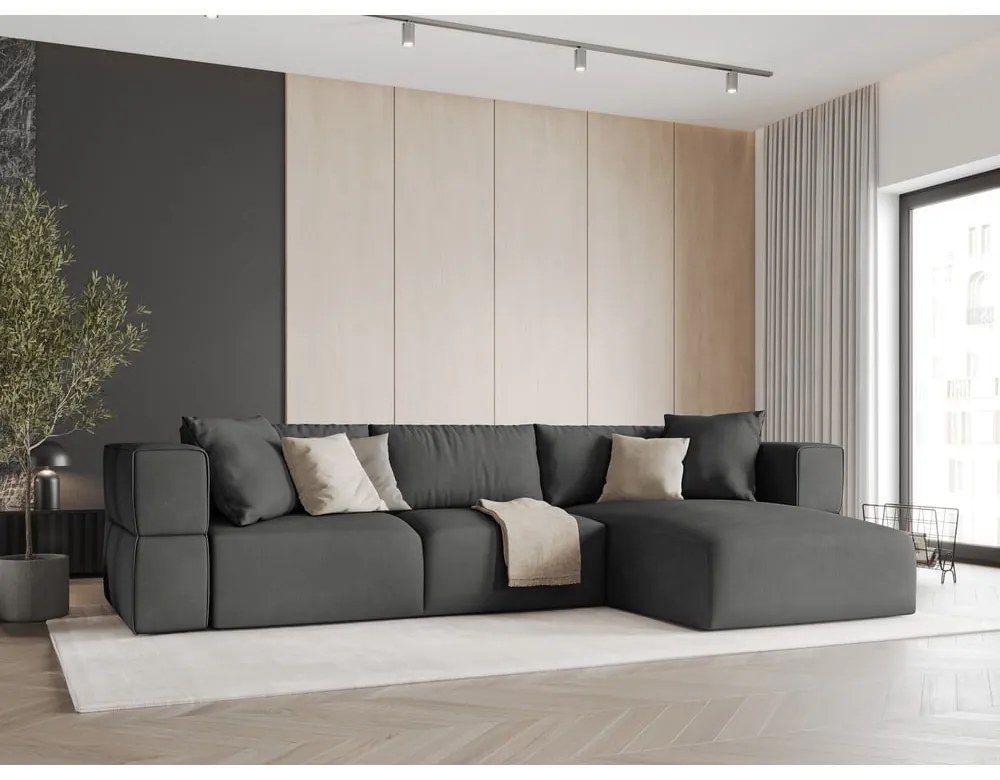 Tmavosivá rohová pohovka, pravý roh Esther – Milo Casa