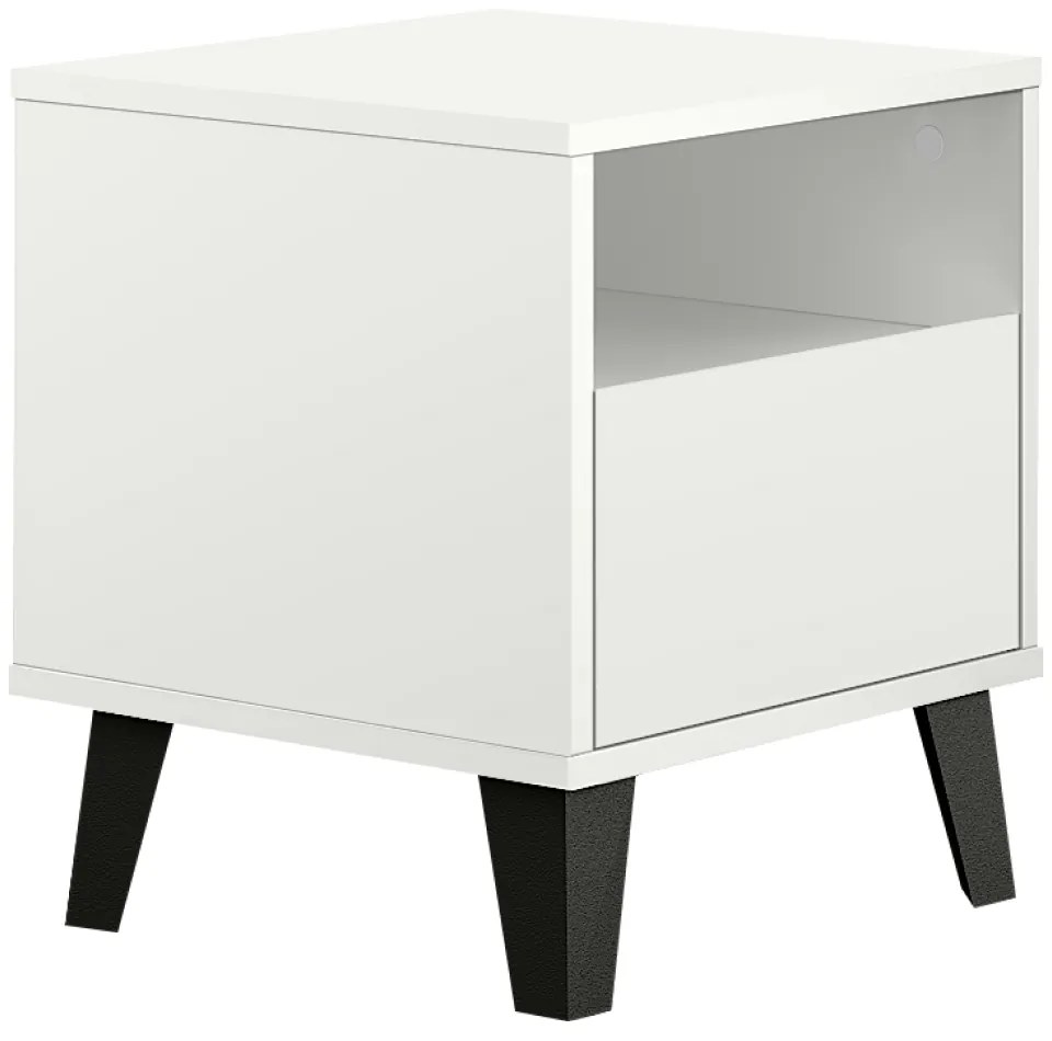 Nočný stolík BOGAN 1S, biela